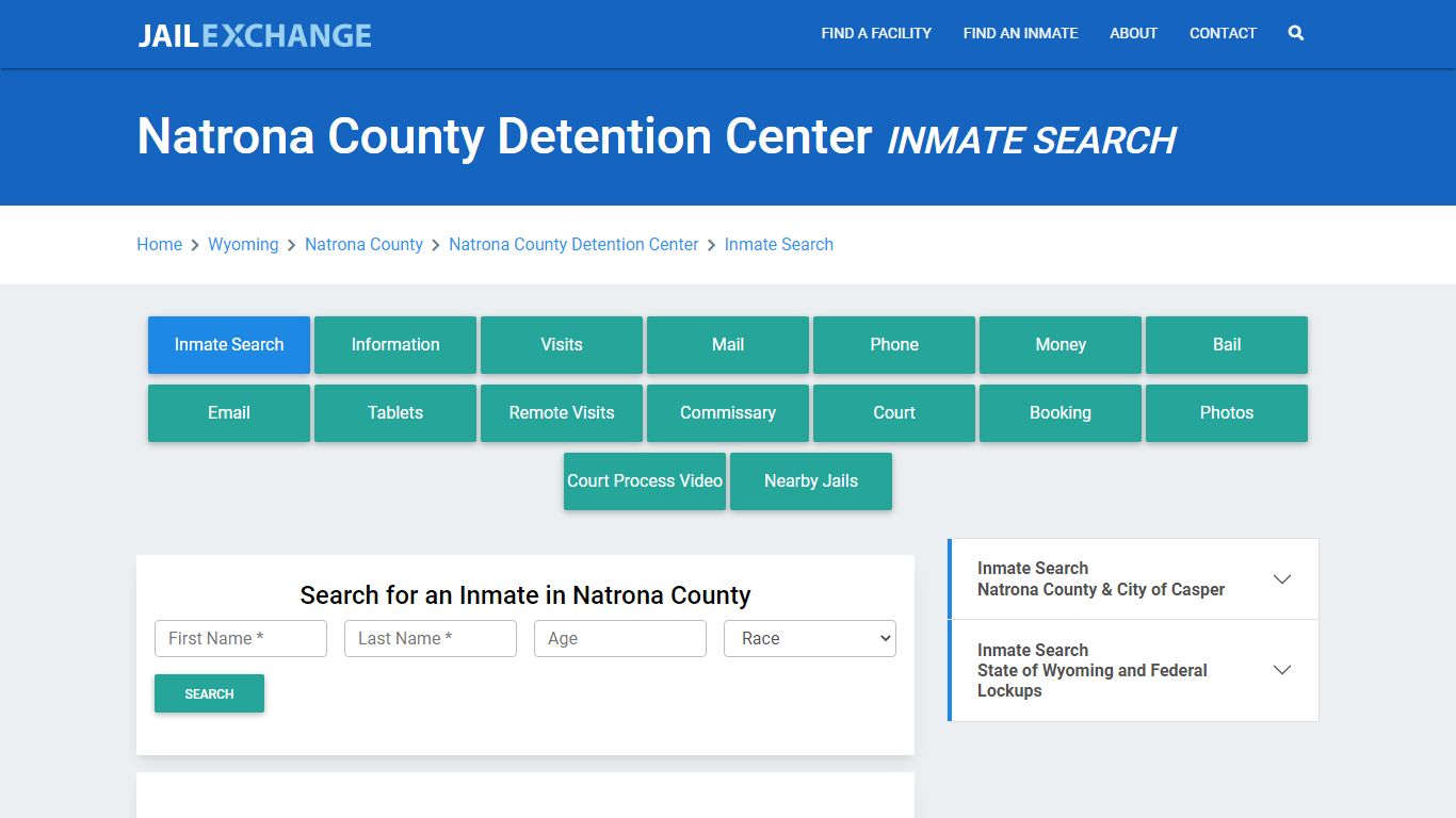 Natrona County Detention Center Inmate Search - Jail Exchange