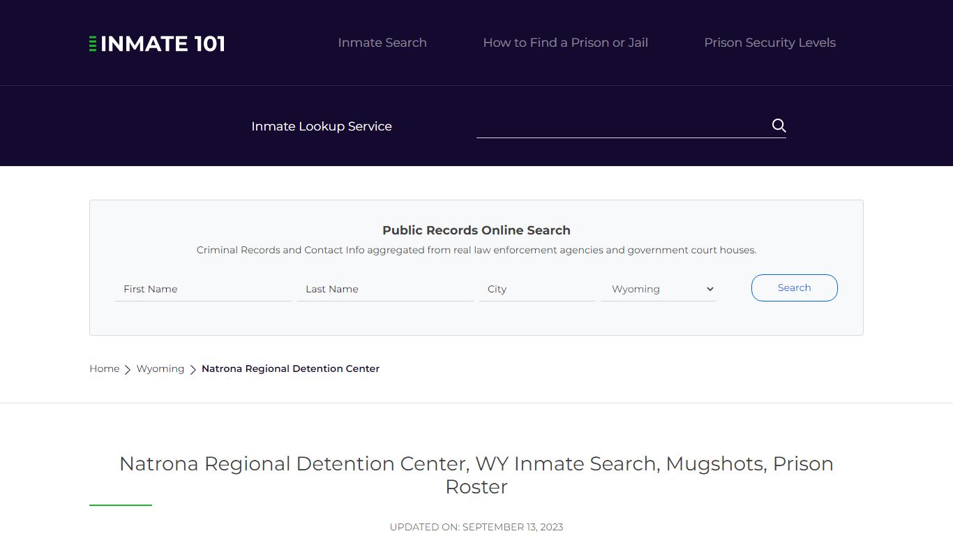 Natrona Regional Detention Center, WY Inmate Search, Mugshots, Prison ...